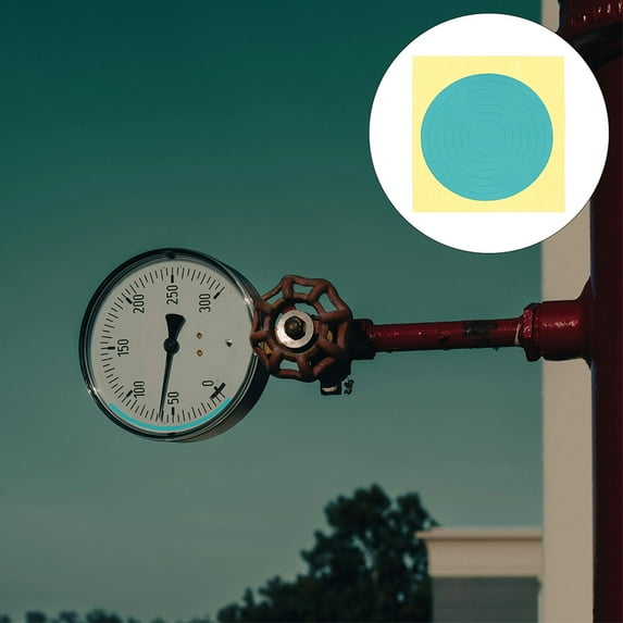 GOOHOCHY 20pcs Pressure Gauge Indicator Stickers Reflective Tape Pressure Gauge Indicating Sticker Air Pressure Gauge Identification Label Stickers