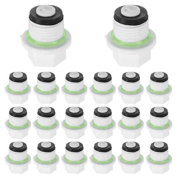 GOOHOCHY 20-Pack White Plastic Threaded Hose End Plugs 1/2 Inch Pipe Caps Multi-Use Small Outdoor Hose