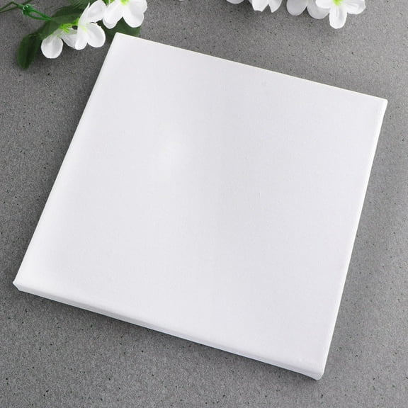 GOOHOCHY 20x20cm Square Shaped Cotton Wood Oil Painting Canvas Custom Solid Wood Artist Stretched Canvas (White)