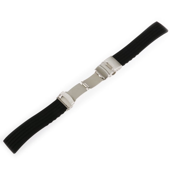 GOOHOCHY  22 Mm 22mm Silicone Watch Band Link Black Smartwatch Replacement Bands