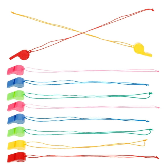 GOOHOCHY  24 Pcs Colorful Whistle Recall Party Training Kids Sports Toys Child Baby