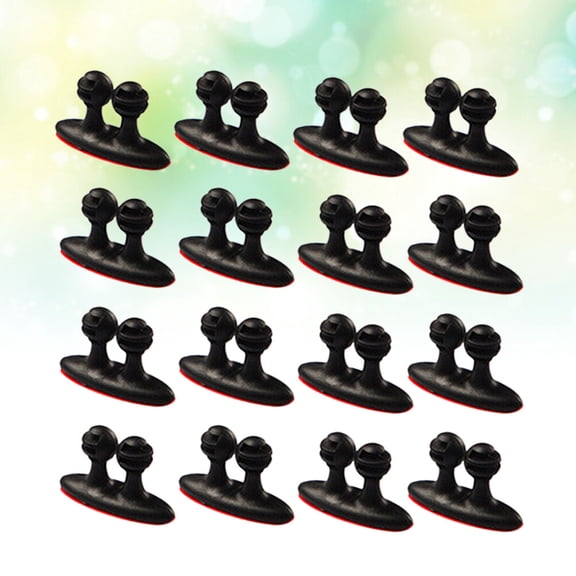 GOOHOCHY Headphone Wire Clip Cord Organizer Plastic 24Pcs 1In