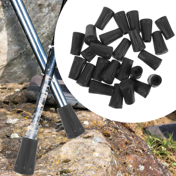 GOOHOCHY 24Pcs Rubber Tips for Trekking Poles Hiking Pole End Caps Walking Stick Caps