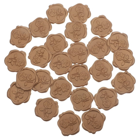 FUTUREORYY 25Pcs Self-Adhesive Wax Seal Stickers with Authentic Engraving for Wedding Envelopes and Crafts
