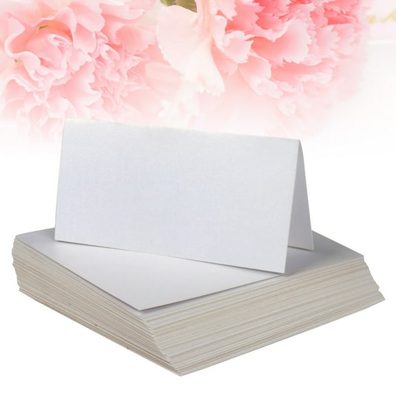 GOOHOCHY 25 Pcs Seat Card Wedding Table Name Cards Unique Name Cards White
