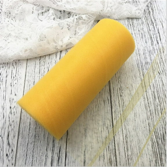 GOOHOCHY 25 Yards Decorative Mesh Rolls 2200.00X15.00X0.20CM Yellow