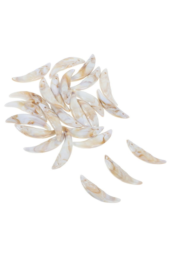 25pcs Plastic Wolf Tooth Pendant Artificial Wolf Teeth Charms Plastic Wolf Fangs Pendant Jewelry Bracelet Necklace Earrings Diy Making Accessories