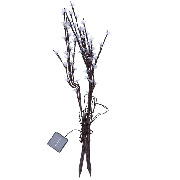 GETAJGHSD Garden Decor Style Solar Lamp Cherry Branches Light 1Set 81x24x6cm White Plastic