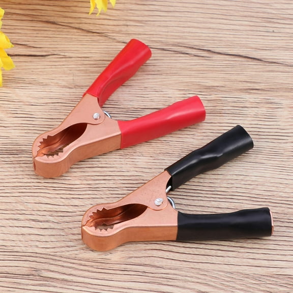 FUEENIRVA clips electrical Battery Clip Metal Mechanics Electrical Connections 2Pcs