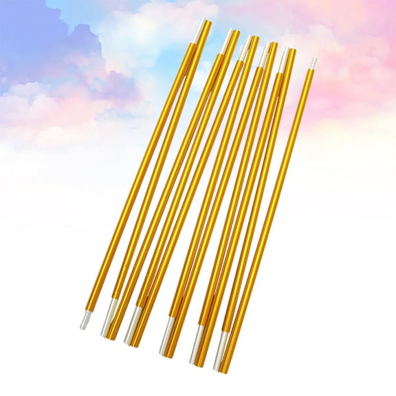 FUEENIRVA Aluminum Tent Pole, Golden, Perfect for Outdoor Activities, Handy e for Camping 2Pcs