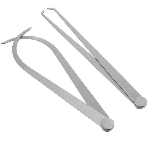 FUEENIRVA 2Pcs Precision Caliper Steel Silver Measure Inside for Pottery Sculpture