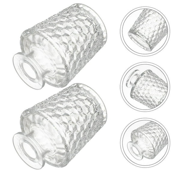 FUEENIRVA Wedding Glass Diffuser Container 2Pcs 2.8x2.8x2.8in