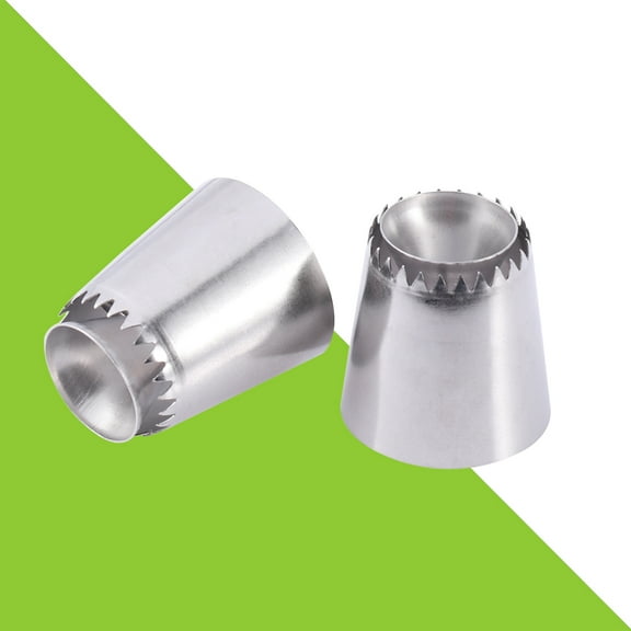 GOOHOCHY 2Pcs Cake Decorating Tips Sphere Tips Stainless Steel Icing Piping Nozzles Tips for Pastry Cake Fondant Cupcake