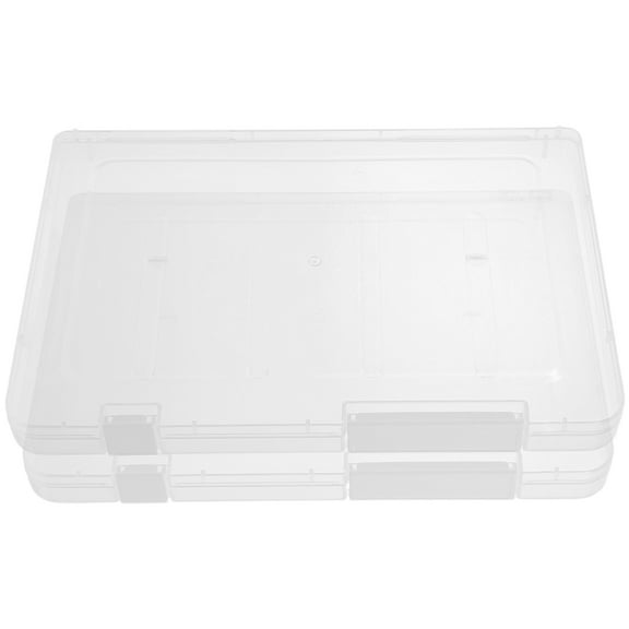 GOOHOCHY 2Pcs Clear Storage Bins for Bricks and Puzzles Portable and Organized Cases