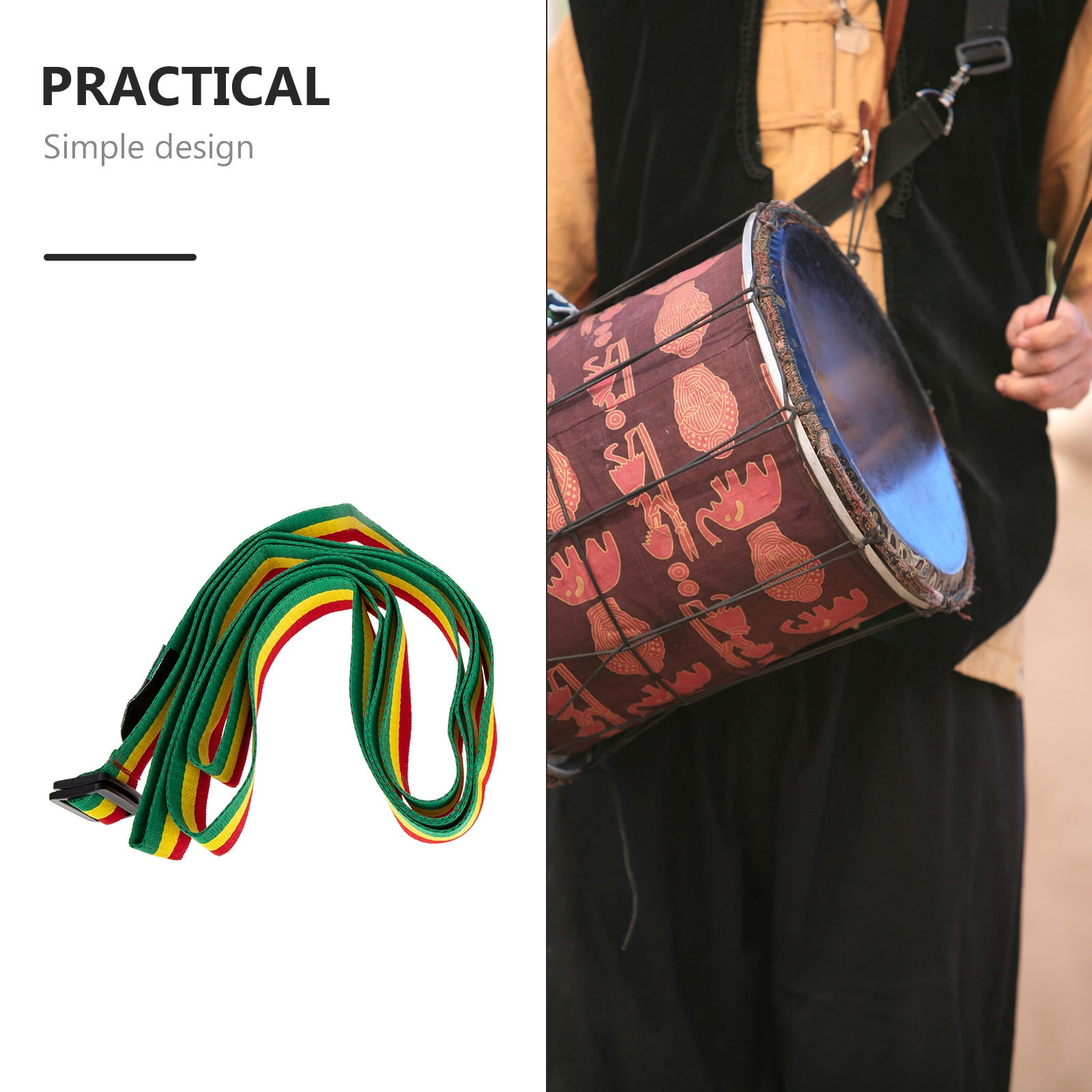 GOOHOCHY 2Pcs Comfortable Djembe Strap Musical Instrument Shoulder Strap Tambourine Strap