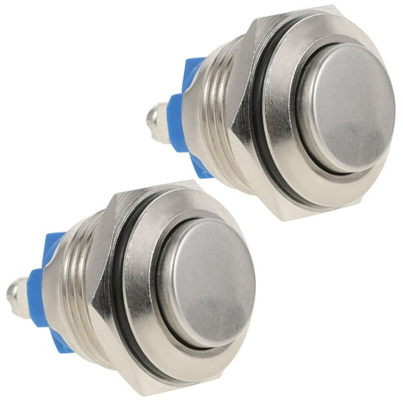 GOOHOCHY 2Pcs Doorbell Replacement Button Lighted in Silver for Outdoor Installation