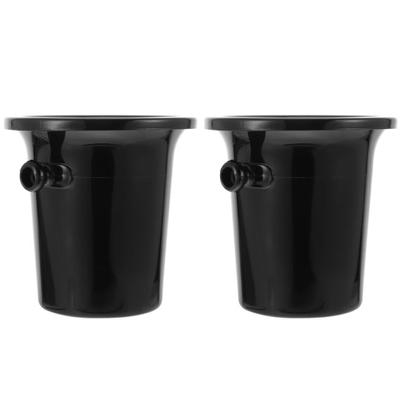 GOOHOCHY 2Pcs Dump Bucket for Wine Tasting Black PP Plastic for Cellars and Parties