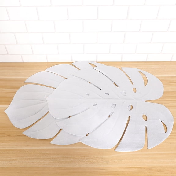 GOOHOCHY 2Pcs EVA Table Placemat with Turtle Leaf Shape for Coffee Cup and Teacup Mat