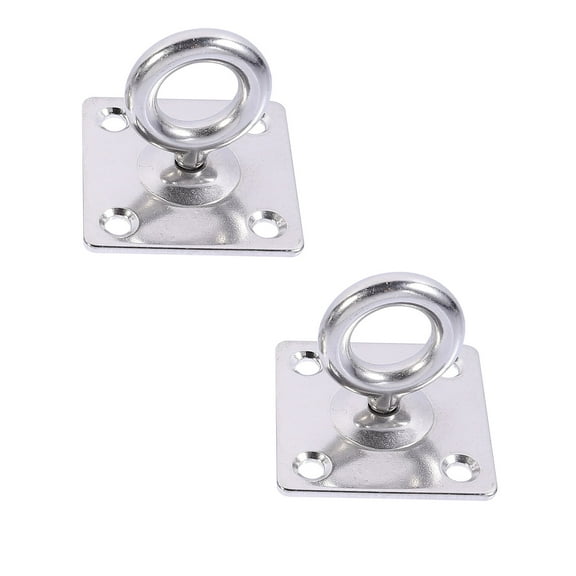 FUEENIRVA Stainless Steel Hammock Hooks Heavy Duty Suspension Hook Silver 2Pcs 2.0x2.0x1.8in