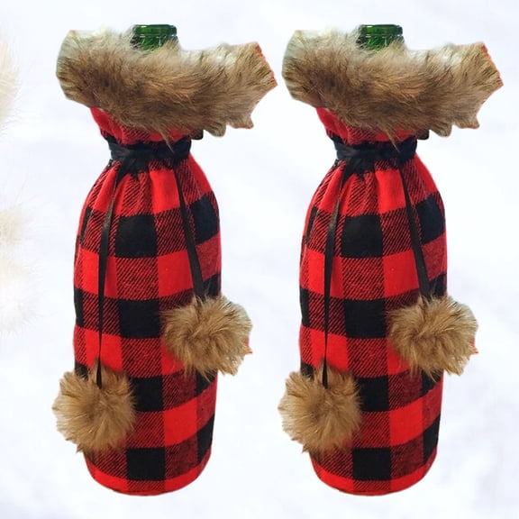 GOOHOCHY 2-Pack Black Insulated Wine Bottle Covers for Temperature Control and , Ideal for Camping and Outdoor Use