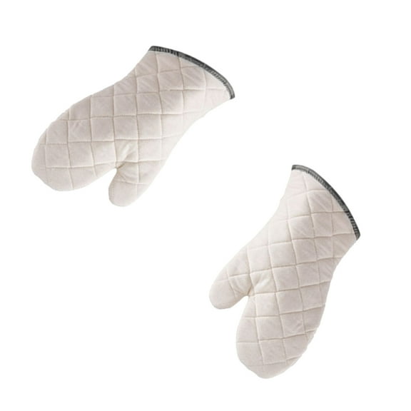 GOOHOCHY Oven Mitts Kitchen Mittens Cotton Non-slip Grip Restaurant Staff Barbecue 2pcs