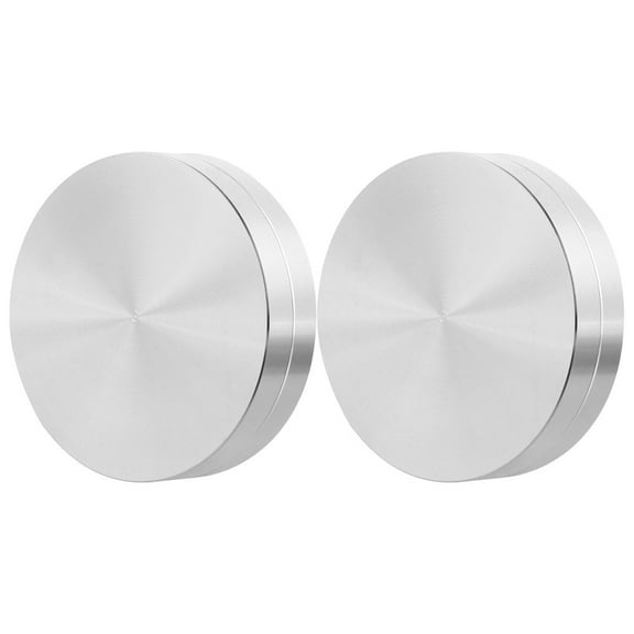 GOOHOCHY 2Pcs Lazy Susan Aluminum Bearing 5 X 1.97 X 0.59 In Silver Round 360 Degree Rotation