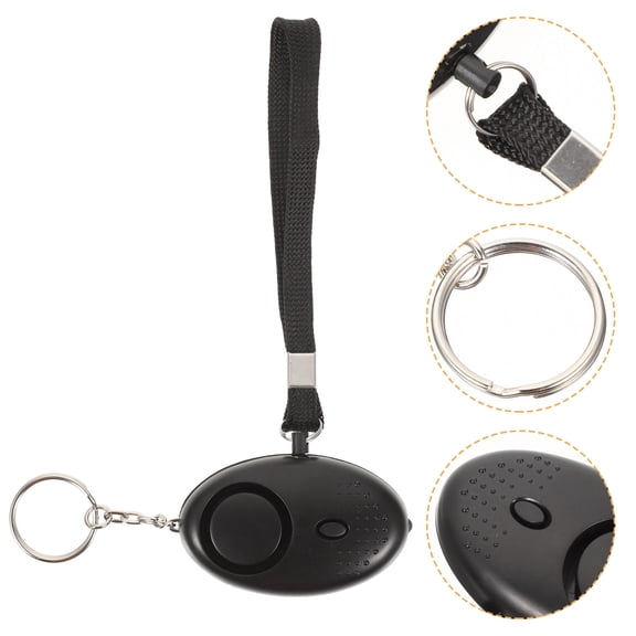 FUEENIRVA Personal Alarm For Seniors Led Alarm Black 2Pack Emergency Situations