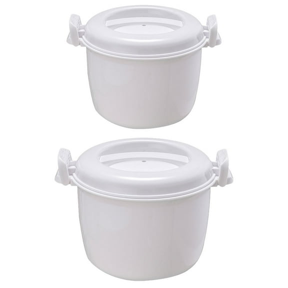 GOOHOCHY 2Pcs Microwave Food Container Food Pot Microwave Rice Microwave Cooker