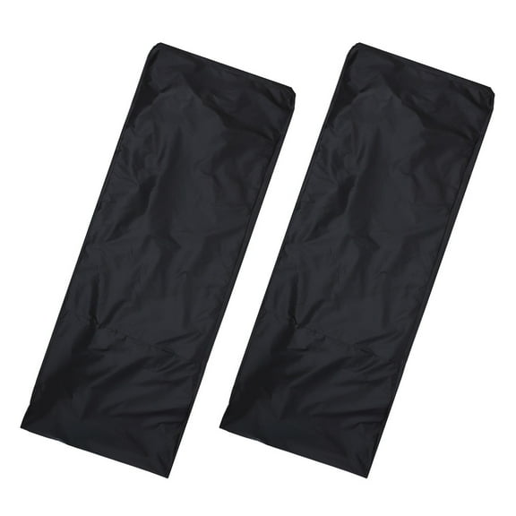 GOOHOCHY 2Pcs Outdoor Patio Furniture Covers Black Polyester for Lounge Chairs
