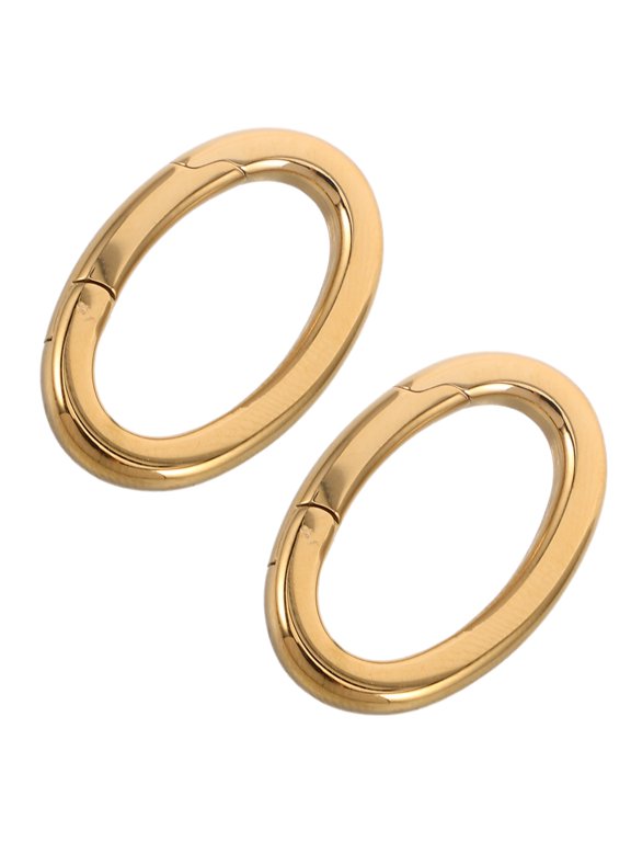 Durable Oval Spring Buckle for Jewelry and Keychain Making 2Pcs