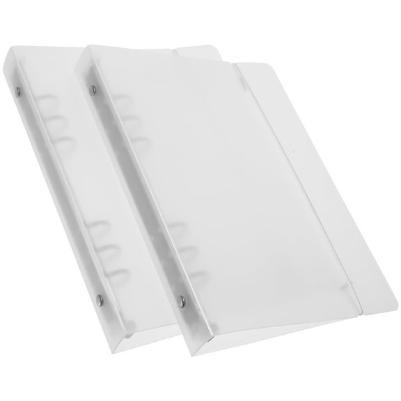 GOOHOCHY Notebook Binder Transparent Organizer 2Pcs 9.3X7.2X1.2In
