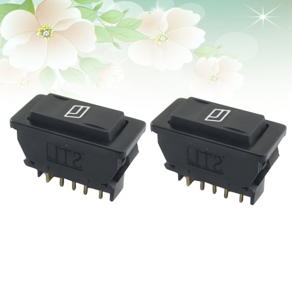 GOOHOCHY 2pcs 12-24V Door Lock Control for Auto Glass Window Control Window Panel (Black)