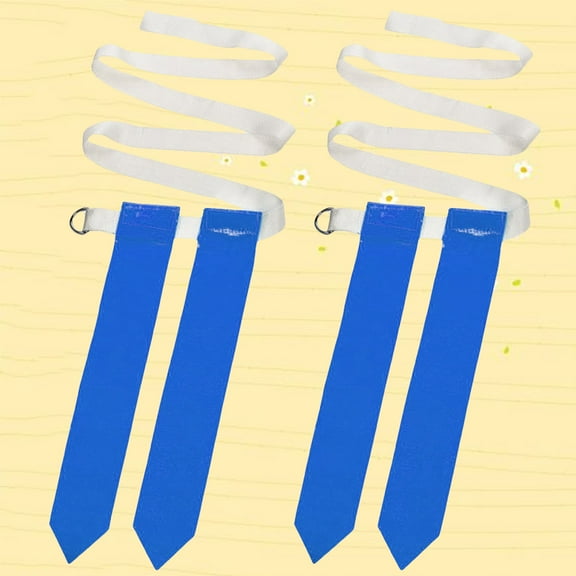 GOOHOCHY 2pcs Adults American Football Waist Belt Flag Rugby Game Streamer Accessories for Practices Training (White Waist Belt with )