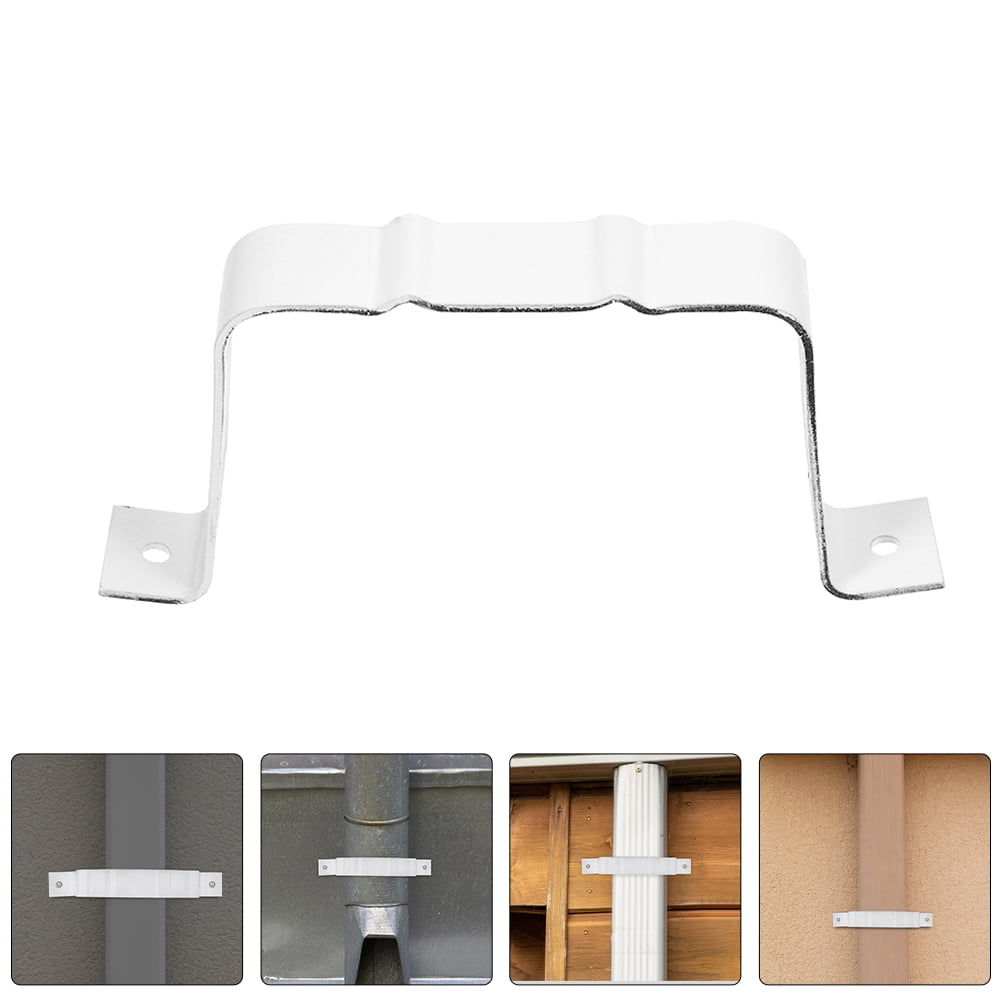12-Pack Aluminum Alloy Downspout Straps – Brackets For 45x80mm Square Downpipes, Includes Screws & Expansion Tubes