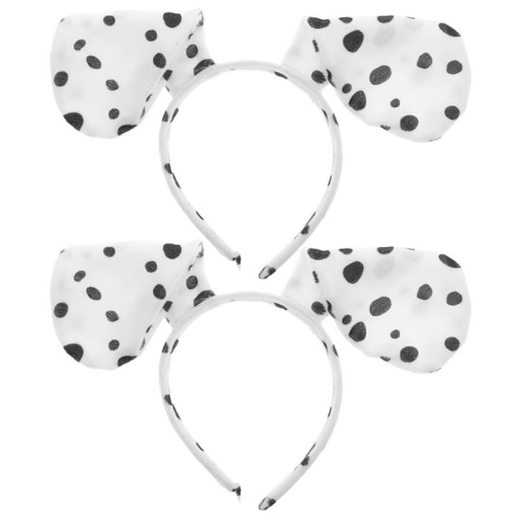 GOOHOCHY 2pcs Animal Ears Headband Spotted Dog Ear Hairband Costume Headband Cute Hair Hoop for Cosplay Puppies Party and Holiday Celebrations
