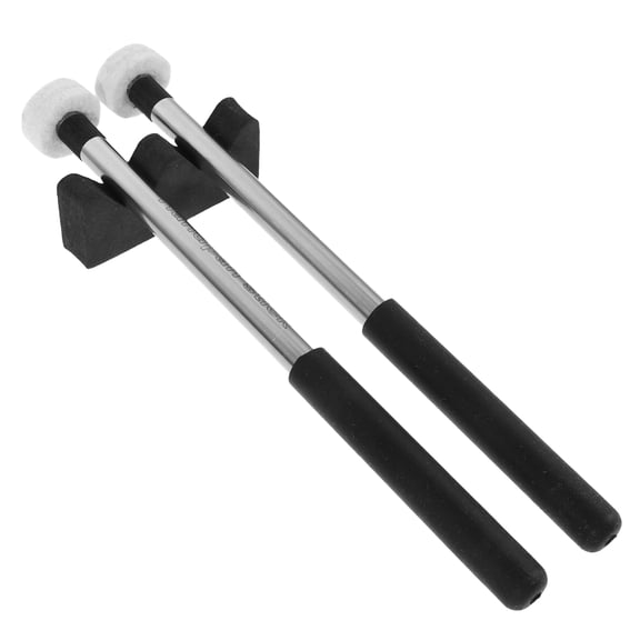 GOOHOCHY 2pcs Anti-Slip Metal Handle Felt Head Drum Sticks For Tongue Drum Drum Percussion Accessories For Kids Adults Portable Musical Instrument Drumsticks