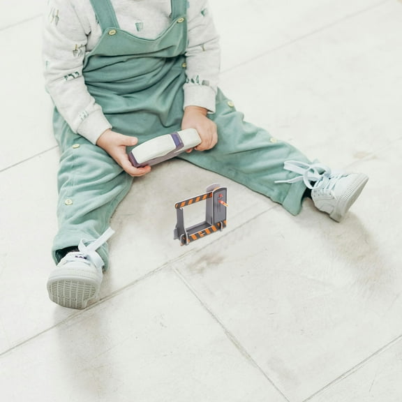 GOOHOCHY 2pcs Building Bricks Toys Train Railroad Crossing Gate Train Crossing Construction Railroad Toy Train Track Accessories