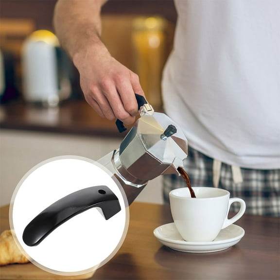 Mobutofu 2Pcs Universal Coffee Pot Handles Black Ergonomic Bakelite Replacement