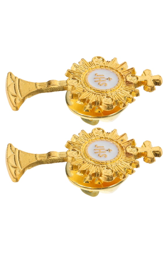 2pcs Cross Lapel Pins For Men And Women Cross Fashion Accessory Cross Badge Pin clothes Dress Accessory Baptism Dress Accessory