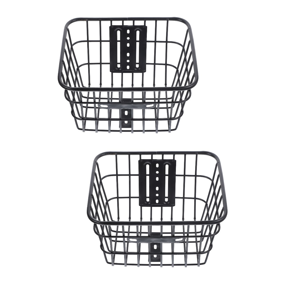 GOOHOCHY 2pcs Iron Storage Basket Folding Basket Durable Hanging Basket Front Handlebar Basket for Bike Riding Cycling