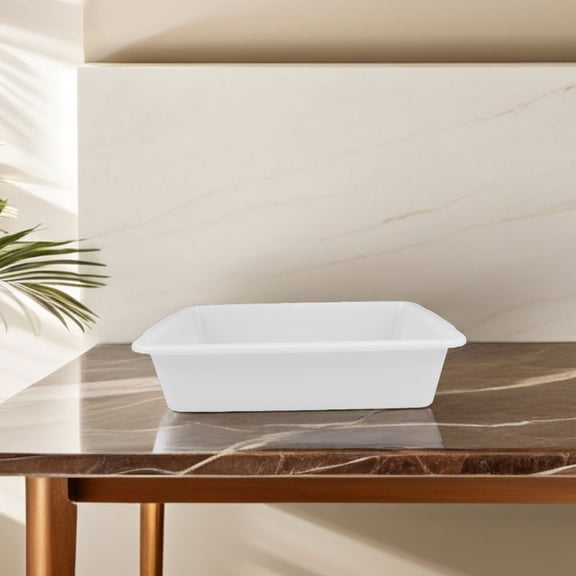 Mobutofu Goohochy White Plastic Lab Tray, Ideal for Chemistry Experiments, Durable and Leakproof, 2Pcs