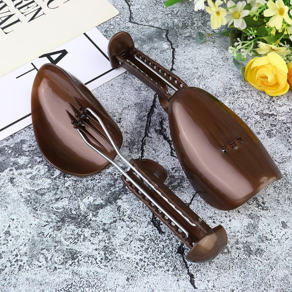 GOOHOCHY 2pcs Male Plastic Shoe Tree Adjustable Spring Shoe Brace Household Shoes Stretcher for Home Use (Random Color)