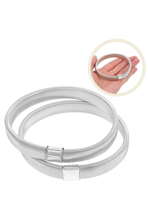 2pcs Men's Elastic Sleeve Bands Non-Slip Metal Armbands for Shirt Sleeves Adjustable Holders for Bartenders for and Casual Wear