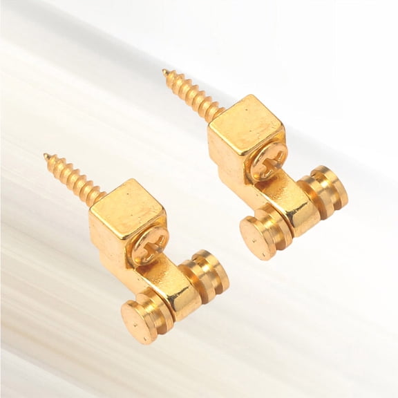 GOOHOCHY 2pcs Musical Instruments Accessories Metal Roller String Tree Retainer For Electric Bass Guitar Parts Accessories GE06 (Golden)