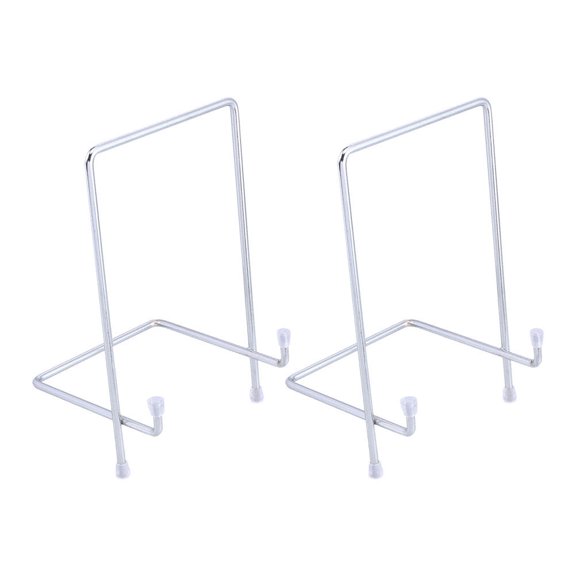 GOOHOCHY 2-Pack Metal Photo Frame Brackets Display Stand Desktop Picture Holder for Home and Shop