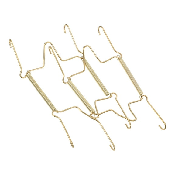 GOOHOCHY 2-Pack Metal Plate Display Holders Wall Mount U-Shaped Invisible Spring Hooks for Hanging Plates and Decorative Display