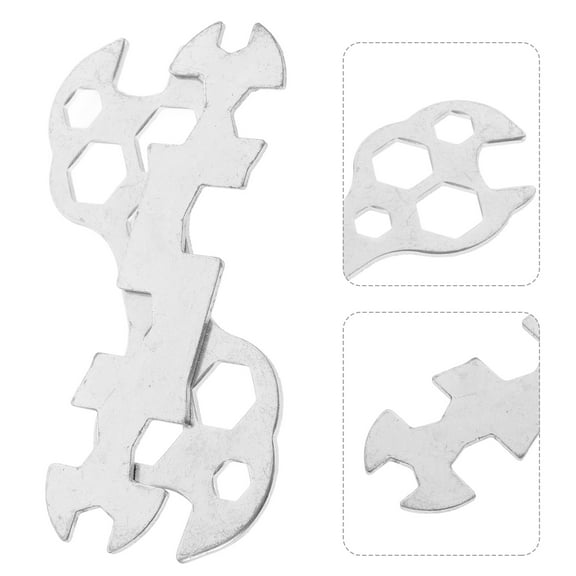 GOOHOCHY 2pcs Portable Multi-hole Spanner Bicycle Mountain Bike Wrench Spanner Tools Flat Wrench Multitool Steel Wrench For Bike Repair