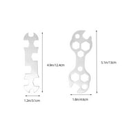 GOOHOCHY 2-Pack Portable Multi-Hole Wrench Set, Mountain Bike Repair Tools, Flat Steel Spanner Multitool for Cycling Maintenance