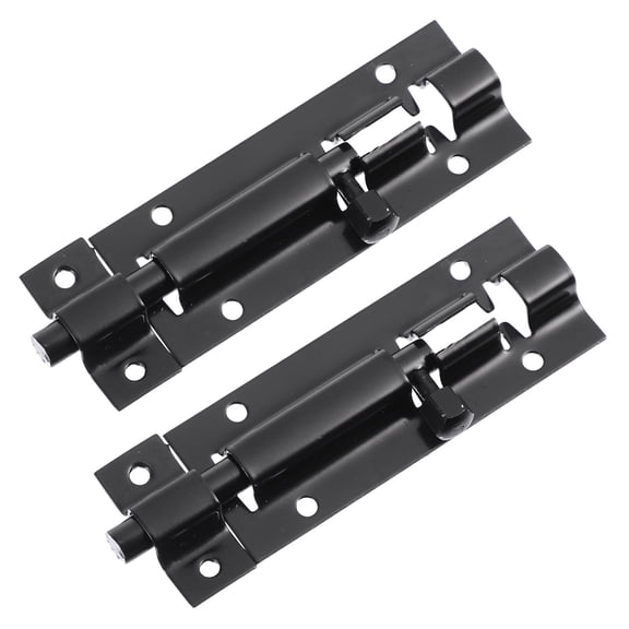 FUEENIRVA Stainless Steel Secure Locking Latch for , Black Finish, Home Security, 2-Pack
