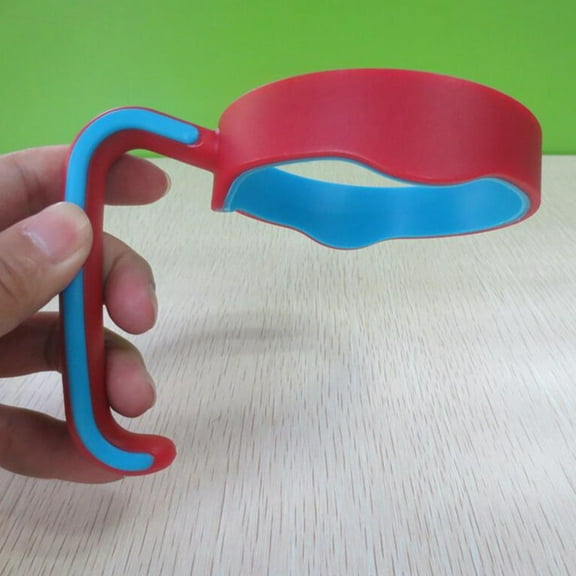 GOOHOCHY 2pcs Tumbler Handle for Grip Plastic Coffee Mug Holder 20oz Easy to Clean and Replace for Travel Mugs Water Bottles and Car Cup Holders Red